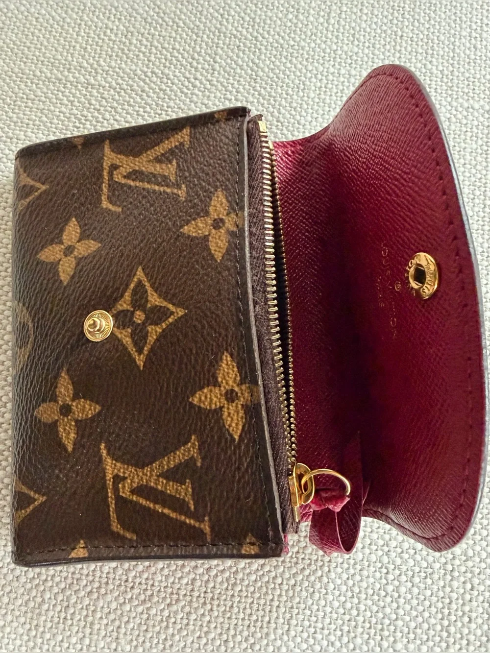 LOUIS VUITTON Rosalie Coin Purse Monogram Fuchsia M41939 Full Set